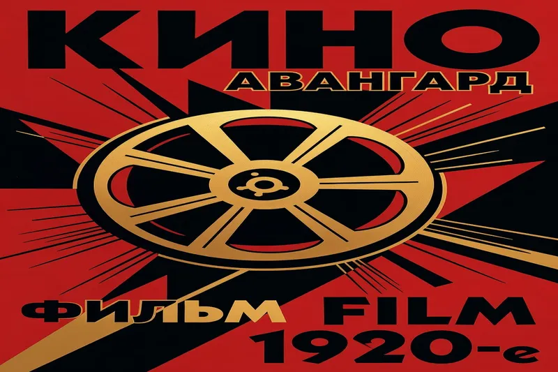 Affiche constructiviste de cinéma soviétique années 1920