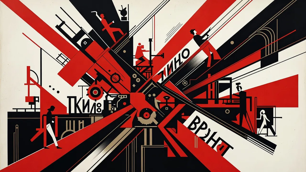 Affiche constructiviste film soviétique